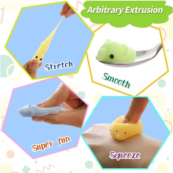 🐸 6 COLORFUL MOCHI SQUISHYS 🐸 - Picture 2 of 4